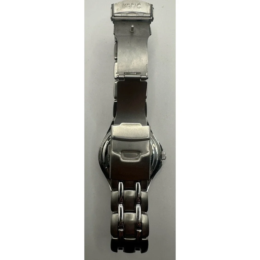 Relic Lowe's Logo‎ PR6116 Silver Tone New Battery Mens Watch 7.5